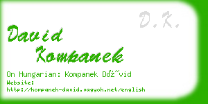 david kompanek business card